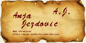 Anja Jezdović vizit kartica